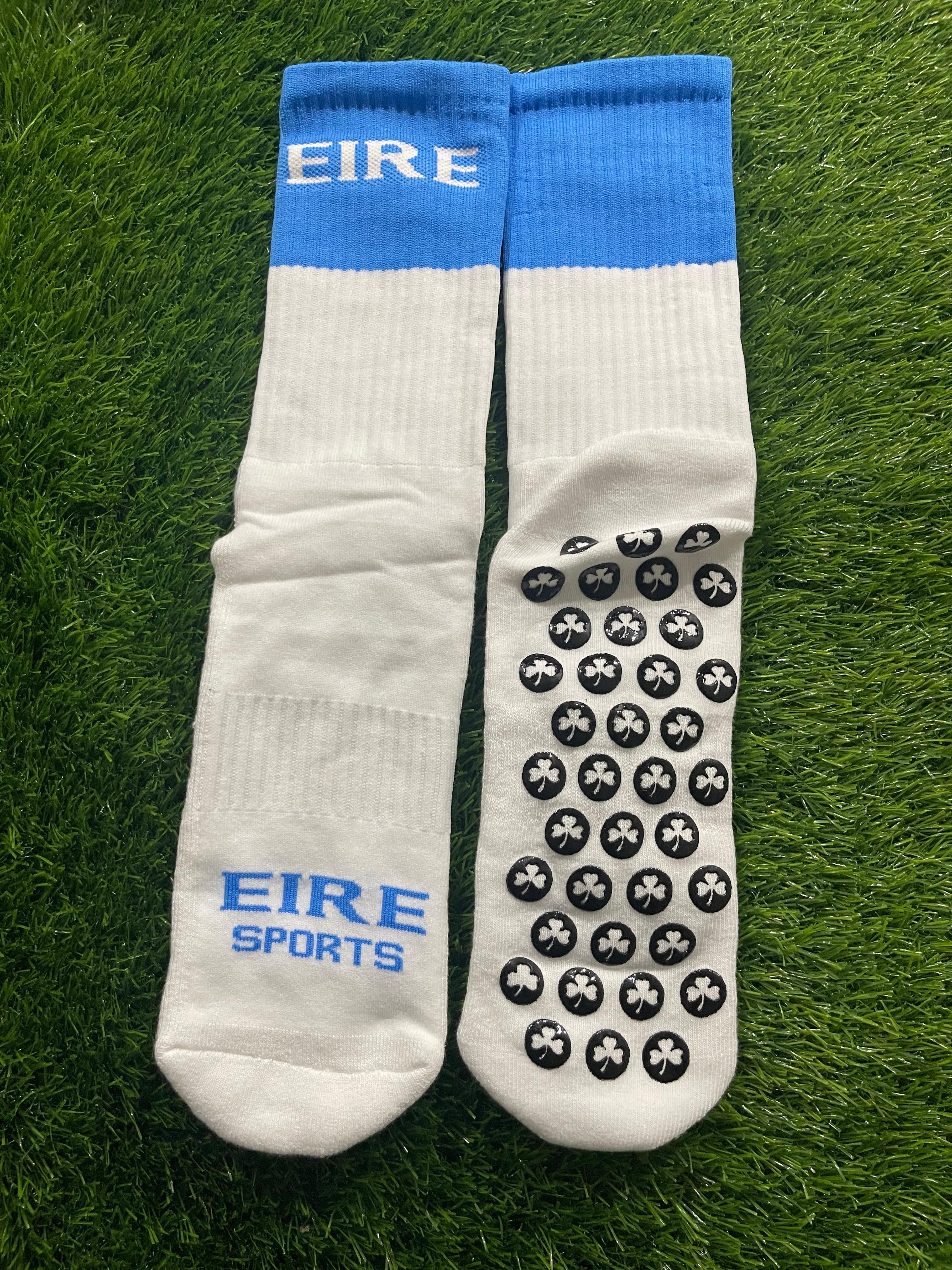 Light Blue & White Elite Grip Socks