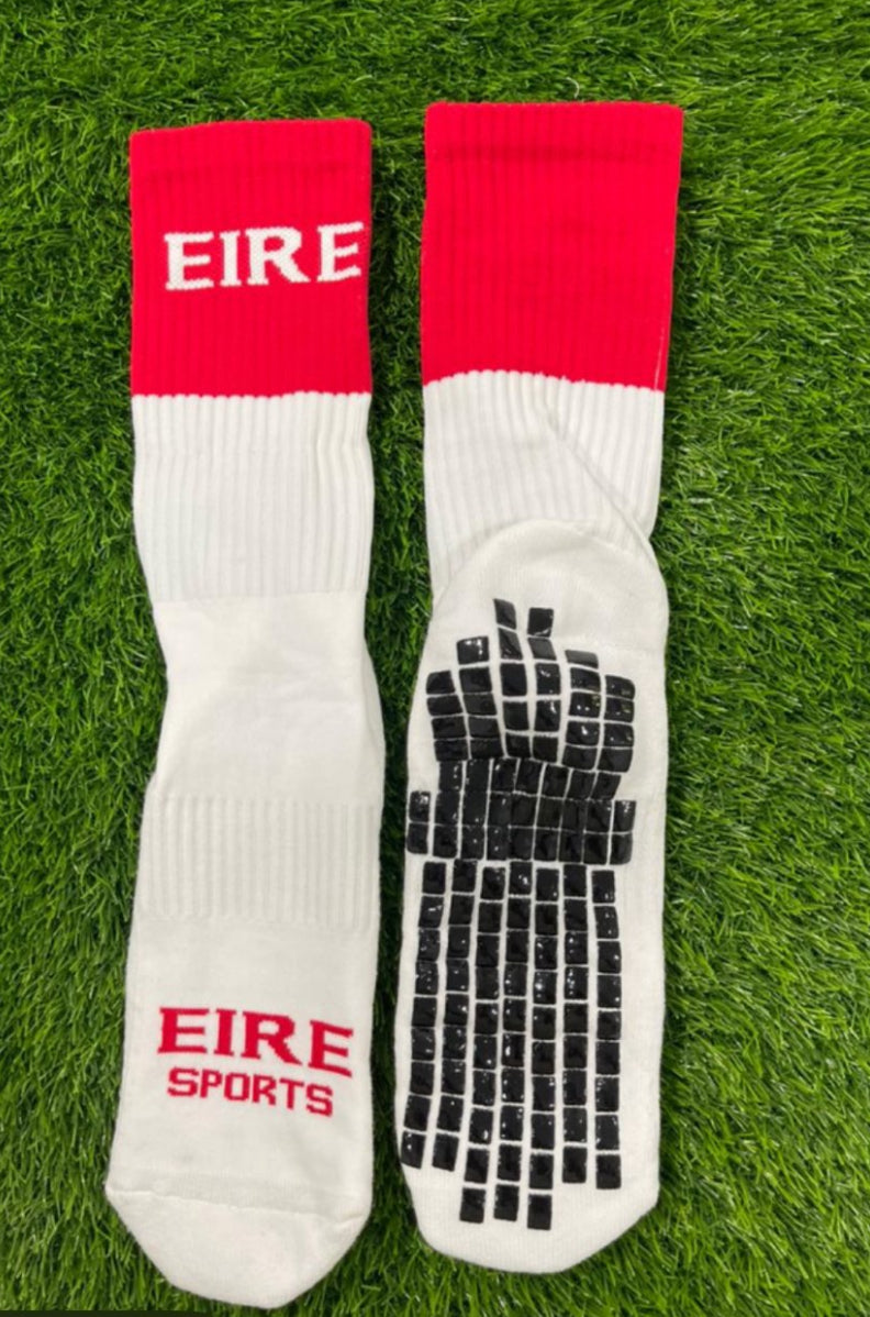 Red & White Elite Grip Socks