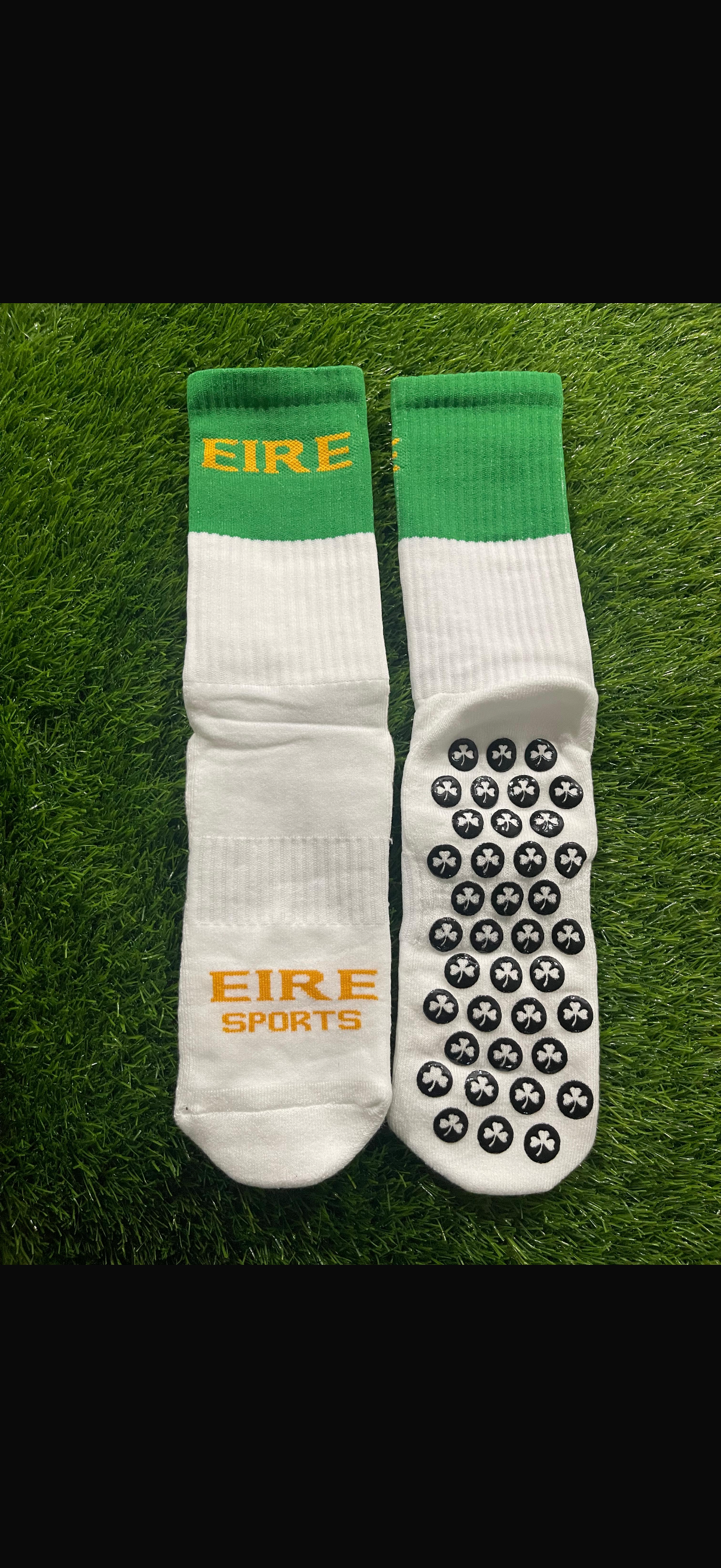 Green/Amber Elite Grip Socks