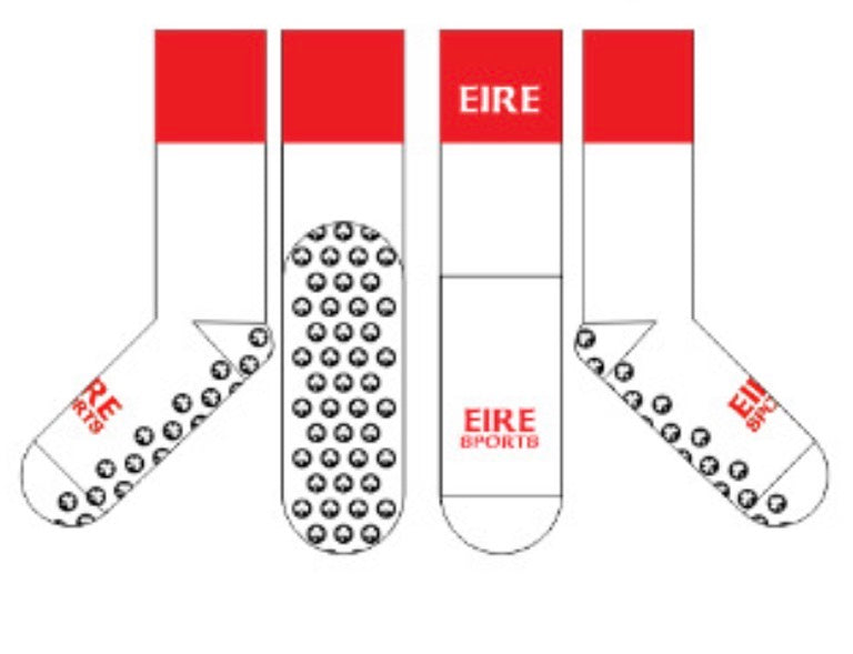 Red & White Elite Grip Socks