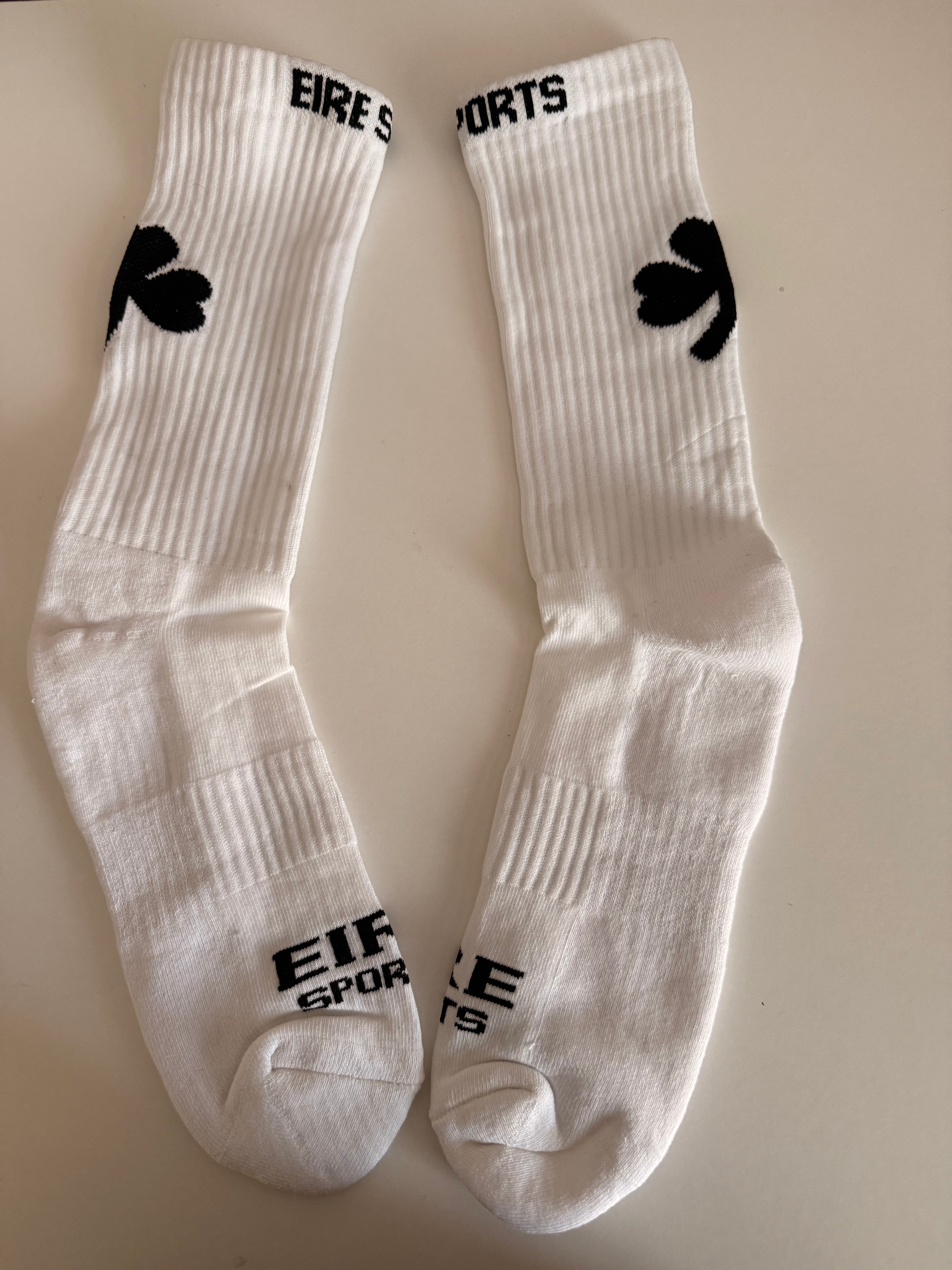 Full White Elite Sport Socks